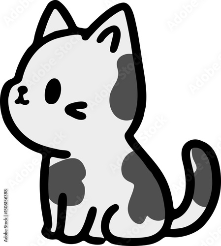 고양이,고양이그림,고양이일러스트,야옹이,귀여운고양이,뚱뚱한고양이,걷는고양이,cat,cat drawing,cat illustration,cat meow,cute cat,fat cat,walking cat,앉아있는고양이