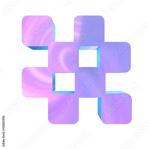 3d render of chrome shape y2k inspired 0009