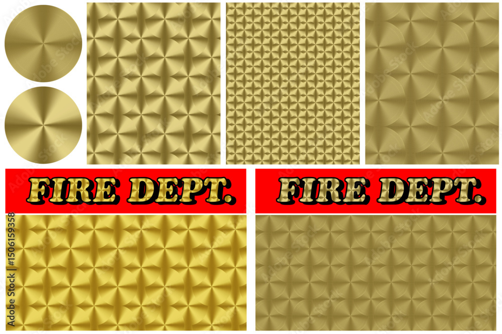 Gold Large Engine Turn Seamless Pattern Pack SVG Download for Illustrator & Photoshop Swatches Styles Gold Leafing Fire Department Texture