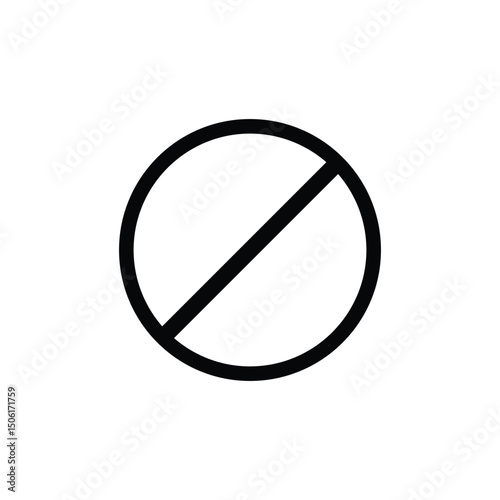 Prohibited sign. Refusal warning.