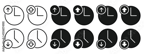 Uptime downtime icon. Illustration vector