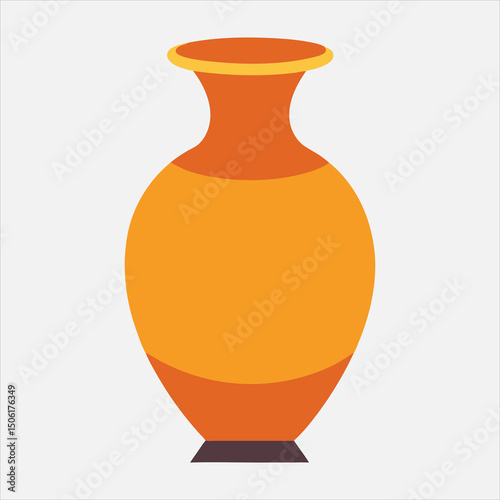 orange vase isolated