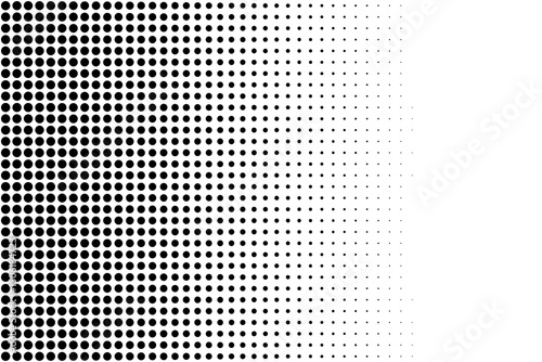 Black Circular Halftone Gradient Pattern
