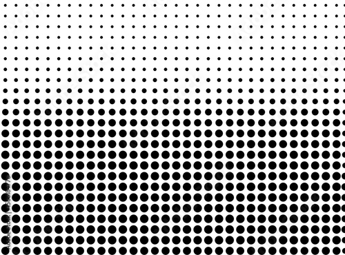 Halftone Dots Gradient from Top to Bottom