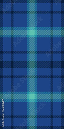 Knot seamless textile check, classic background vector tartan. Isolation pattern fabric plaid texture in blue and dark colors.