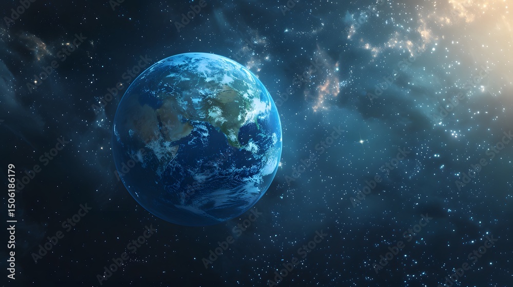Naklejka premium Planet earth global network digital connections communication technology background