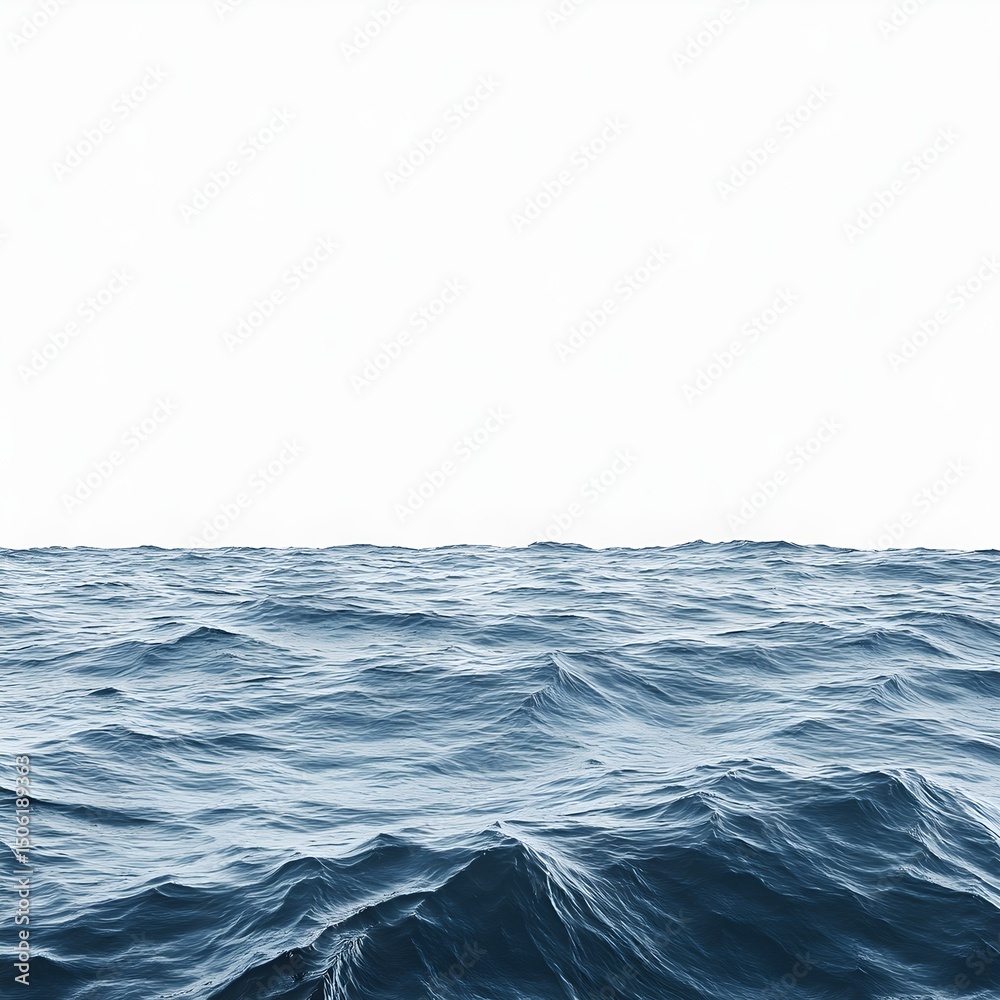 Fototapeta premium Sea water surface, cut out