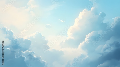Beautiful sky clouds wallpaper background blue sky and white clouds scenic sky landscape image stock photo