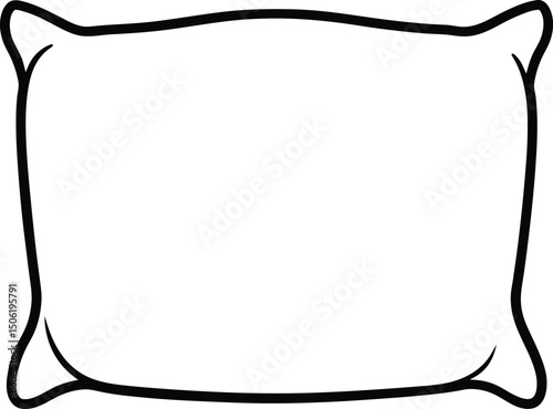 Simple Pillow Line Art Illustration Design