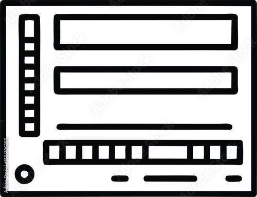 Simple Audio Mixer Interface Icon Design