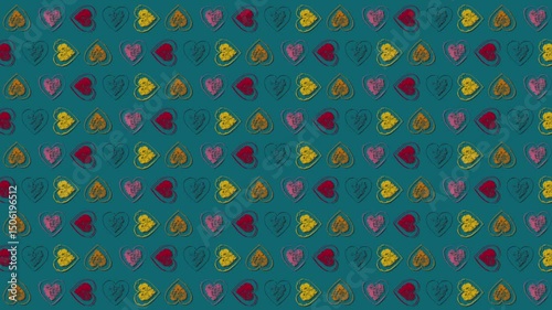 Animated Hand Drawn Heart Background
