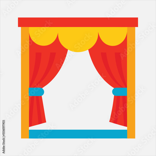 vector illustration of a stage