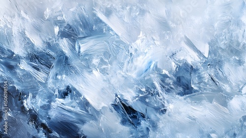 Abstract ice texture background for winter season and cool frozen water surface design element concept