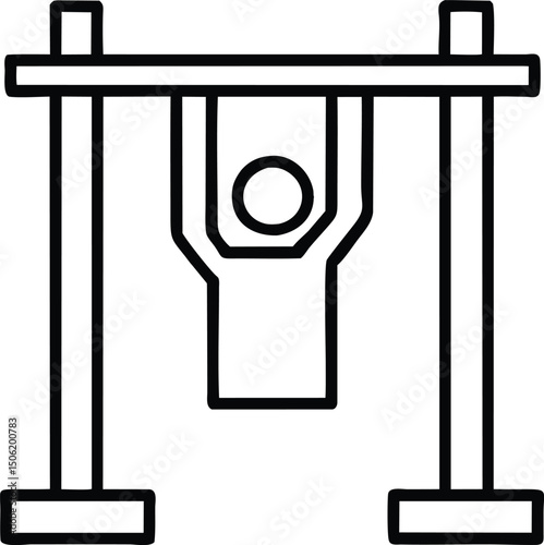 Pull-Up Bar Icon, Fitness, Workout, Gym