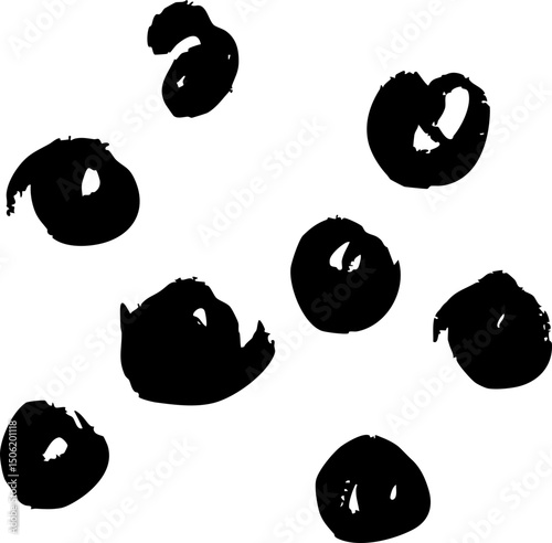 Loose Dot Cluster Scribble Pattern