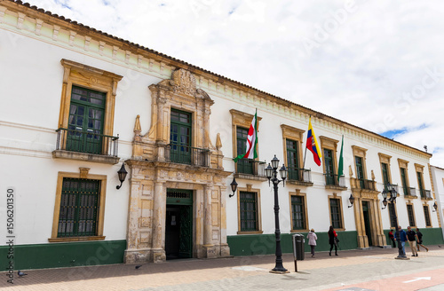 Tunja, Boyaca - Colombia. May 8, 2025. Palace of the Torre, headquarters of the departmental government