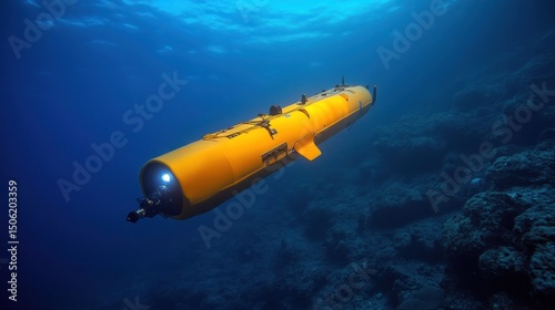 Yellow underwater drone