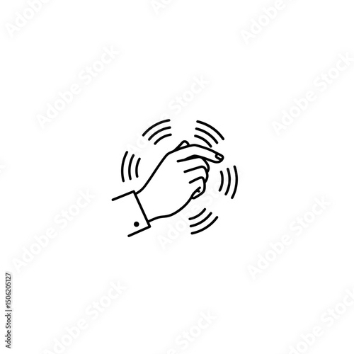 Hand with Circular Motion Lines Illustration, Stimming, Self-Regulation, Autism Concept, For Neurodiversity, Psychology, Education