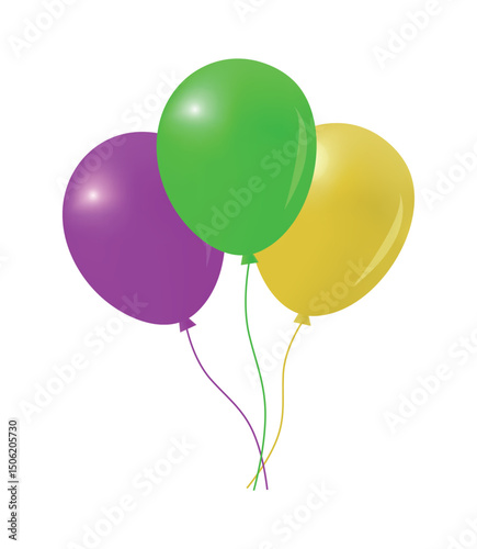 Party balloons isolated on white