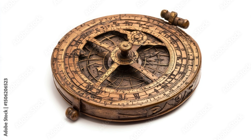 Fototapeta premium Antique brass compass (1)