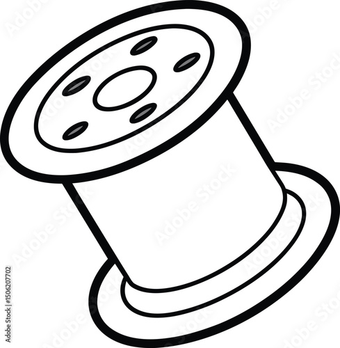 Spool Thread Yarn Reel Icon Design