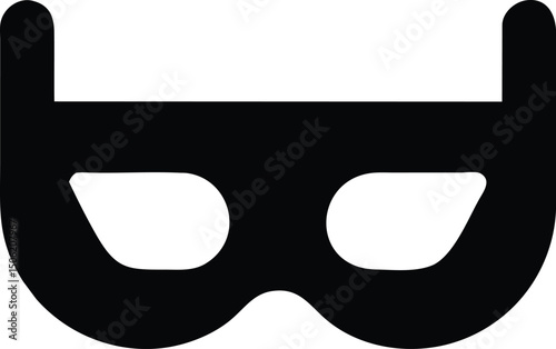Black Mask Icon Graphic Design Element