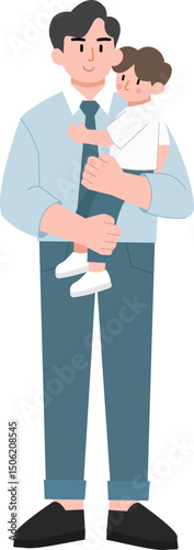Father and Son Vector Illustration Father's Day illustration