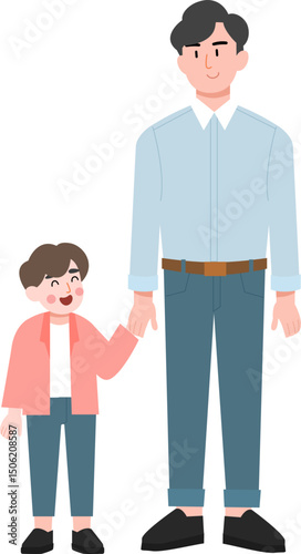 Father and Son Vector Illustration Father's Day illustration