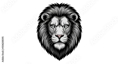 Majestic Lion Head Illustration Powerful Symbol of Strength and Royalty