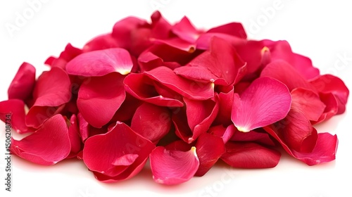 Romantic Red Rose Petals Pile Close Up