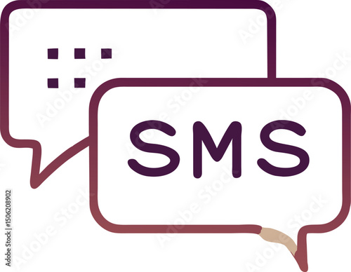SMS Message Bubbles Texting Icon