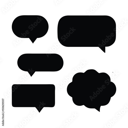 Speech Bubble Silhouettes