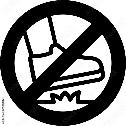keep of the grass icon illustration design with solid