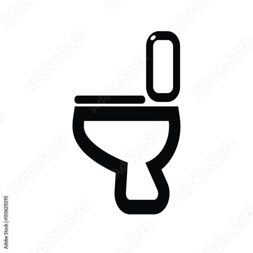 toilet seat icon for bathroom toilet