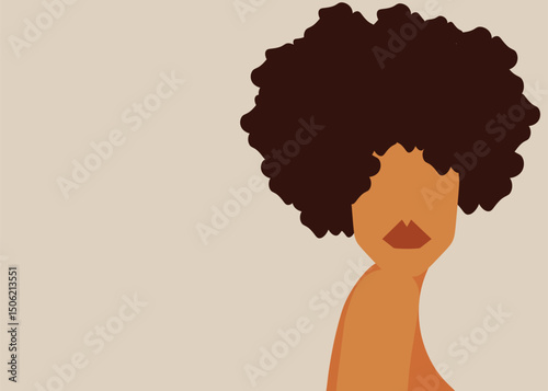 young woman with afro hairstyle