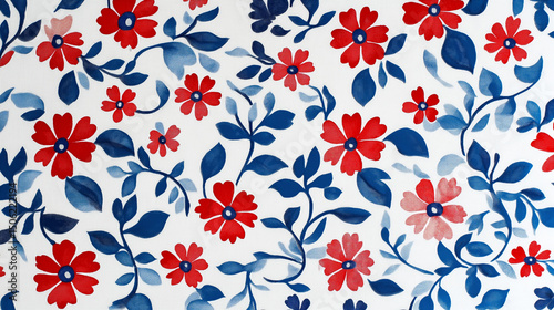 Wallpaper Mural Textile flower pattern Torontodigital.ca