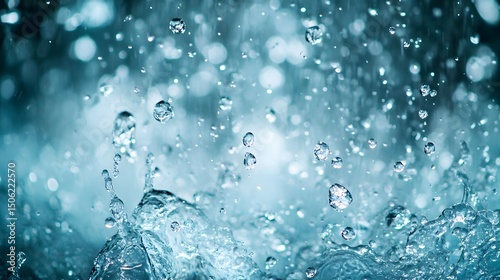 Stunning Teal Water Splash Background Texture