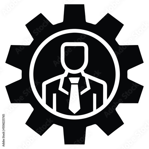 it technician element isolated it project management on white background