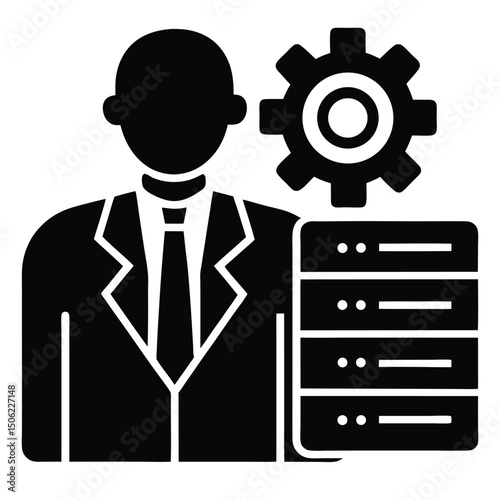 it technician element isolated server hardware on white background