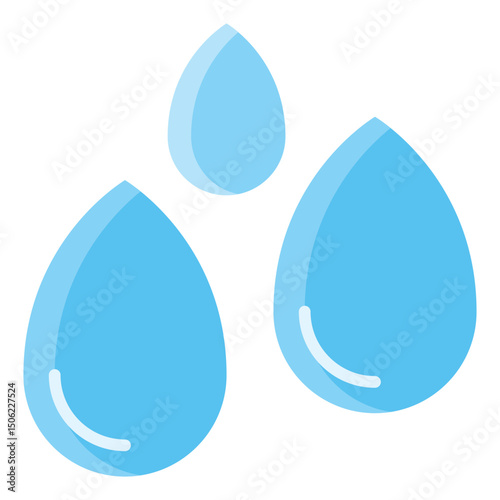 Flat Water Drop Icon