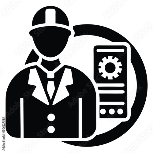 it technician element isolated system recovery on white background