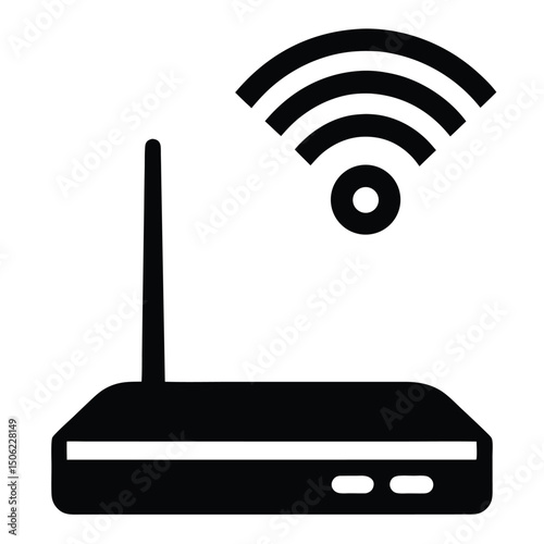 IT Technician element isolated wireless access point on white background