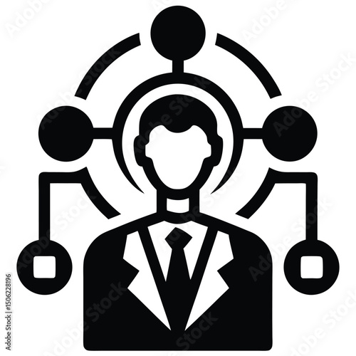 it technician element isolated wireless network on white background