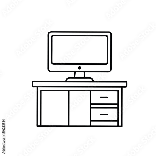 vector illustration of computer