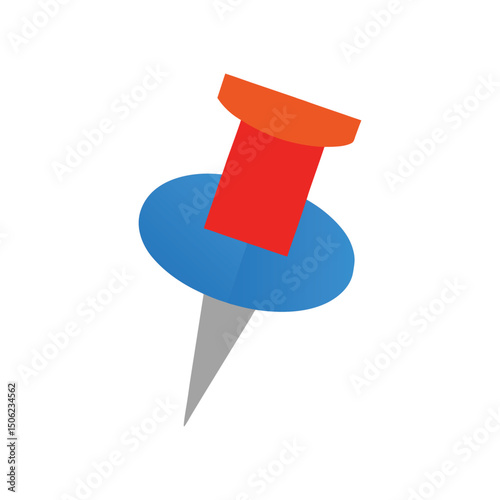 push pin isolated on white