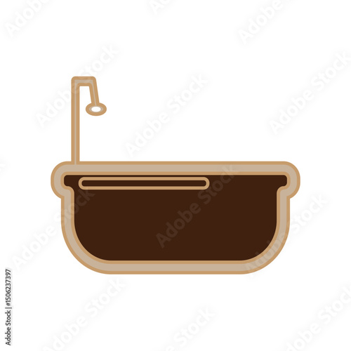 bathtub icon or bathtub icon for bathing in the bathroom