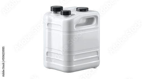 Empty White Plastic Container for Liquids photo