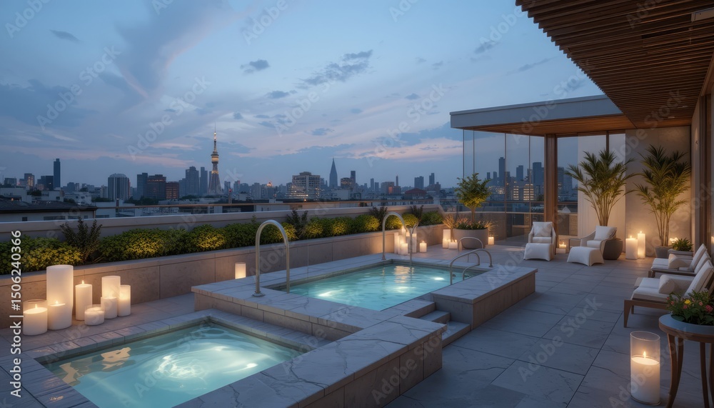 Fototapeta premium swimming pool at night