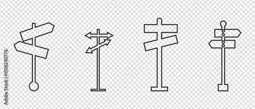 signpost icon and direction icon. vector illustration.