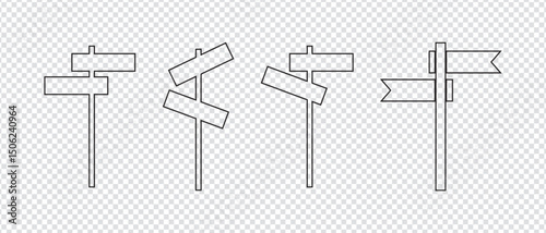signpost icon and direction icon. vector illustration.